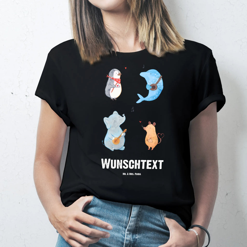 Personalisiertes T-Shirt Big Band Bedrucken, T-Shirt Personalisiert, T-Shirt mit Aufruck, T-Shirt mit Namen, Wunschtext, Lustige Sprüche, Gute Laune, Tiere, Tiermotive, Musikanten, Hund, Gitarre, Maus, Musik, Delfin, Elefant, Triangel, Pinguin, Band