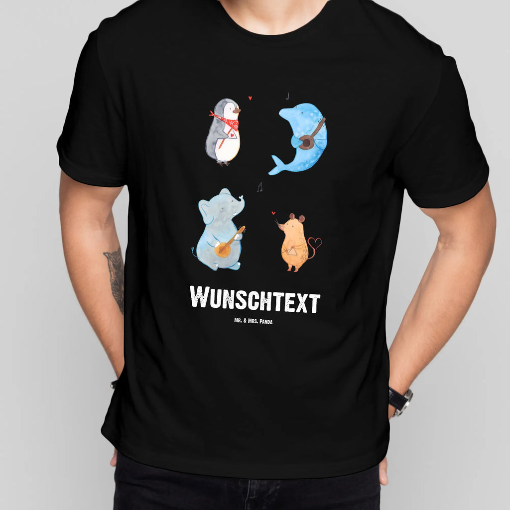 Personalisiertes T-Shirt Big Band Bedrucken, T-Shirt Personalisiert, T-Shirt mit Aufruck, T-Shirt mit Namen, Wunschtext, Lustige Sprüche, Gute Laune, Tiere, Tiermotive, Musikanten, Hund, Gitarre, Maus, Musik, Delfin, Elefant, Triangel, Pinguin, Band
