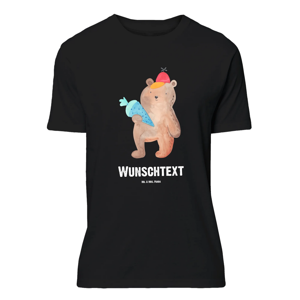 Rozmiar L Personalizowana koszulka Niedźwiedź Torebka szkolna Bedrucken, T-Shirt Personalisiert, T-Shirt mit Namen, Frauen, Wunschtext, Männer, T-Shirt mit Aufruck, Bär, Teddy, Teddybär, Bär Motiv, Schulanfang, Schultüte, Erster Schultag Geschenk, Grundschule, Schulbeginn, Schule Geschenk, Einschulung Geschenk