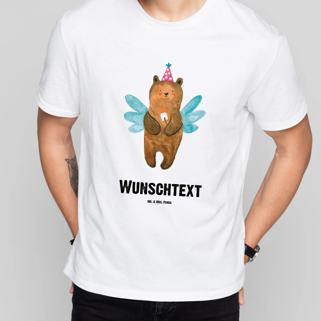 Personalisiertes T-Shirt Zahnfee Bär Wunschtext, T-Shirt mit Aufruck, T-Shirt mit Namen, T-Shirt Personalisiert, Bedrucken, Teddybär, Bär, Teddy, Zahnfee, Fee, Milchzahn, Erster Zahn