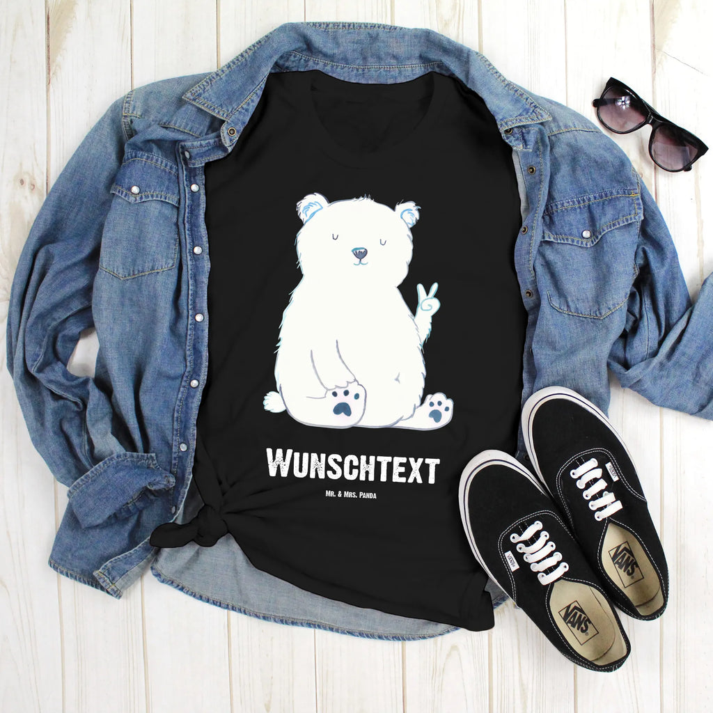 Personalised T-Shirt Icebear Lazy Männer, T-Shirt mit Aufruck, T-Shirt Personalisiert, Wunschtext, Frauen, T-Shirt mit Namen, Bedrucken, Bär, Teddy, Teddybär, Arbeit, Eisbär, Arbeitsplatz, Relaxen, Faul, Büro, Homeoffice, Entspannen, Bürojob, Nordpol