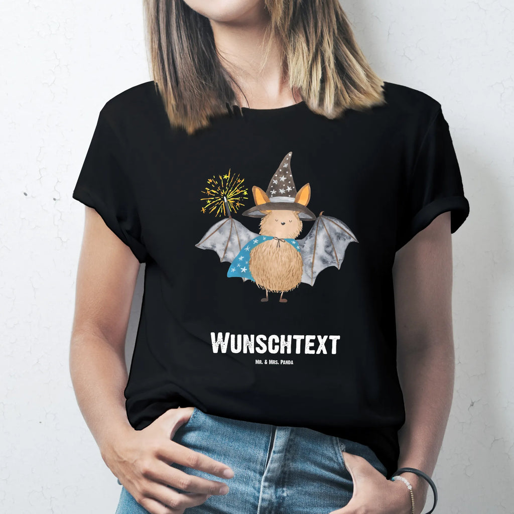 Rozmiar L Personalizowana koszulka Nietoperz czarodziej T-Shirt mit Aufruck, T-Shirt mit Namen, Männer, Bedrucken, Frauen, T-Shirt Personalisiert, Wunschtext, Tiermotive, Gute Laune, lustige Sprüche, Tiere, Zauberer, Fledermäuse, Magier, Fledermaus, reinsteigern
