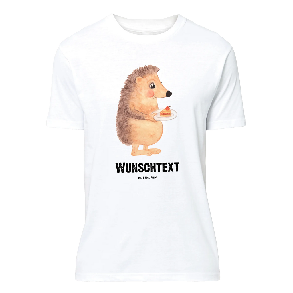 Personalisiertes T-Shirt Igel mit Kuchenstück T-Shirt mit Aufruck, Bedrucken, T-Shirt mit Namen, T-Shirt Personalisiert, Wunschtext, Lustige Sprüche, Gute Laune, Tiere, Tiermotive, Einladung Party, Igel, Geburtstagskuchen, Kuchen Backen, Kuchen, Backen Geschenk, Torte, Essen Spruch