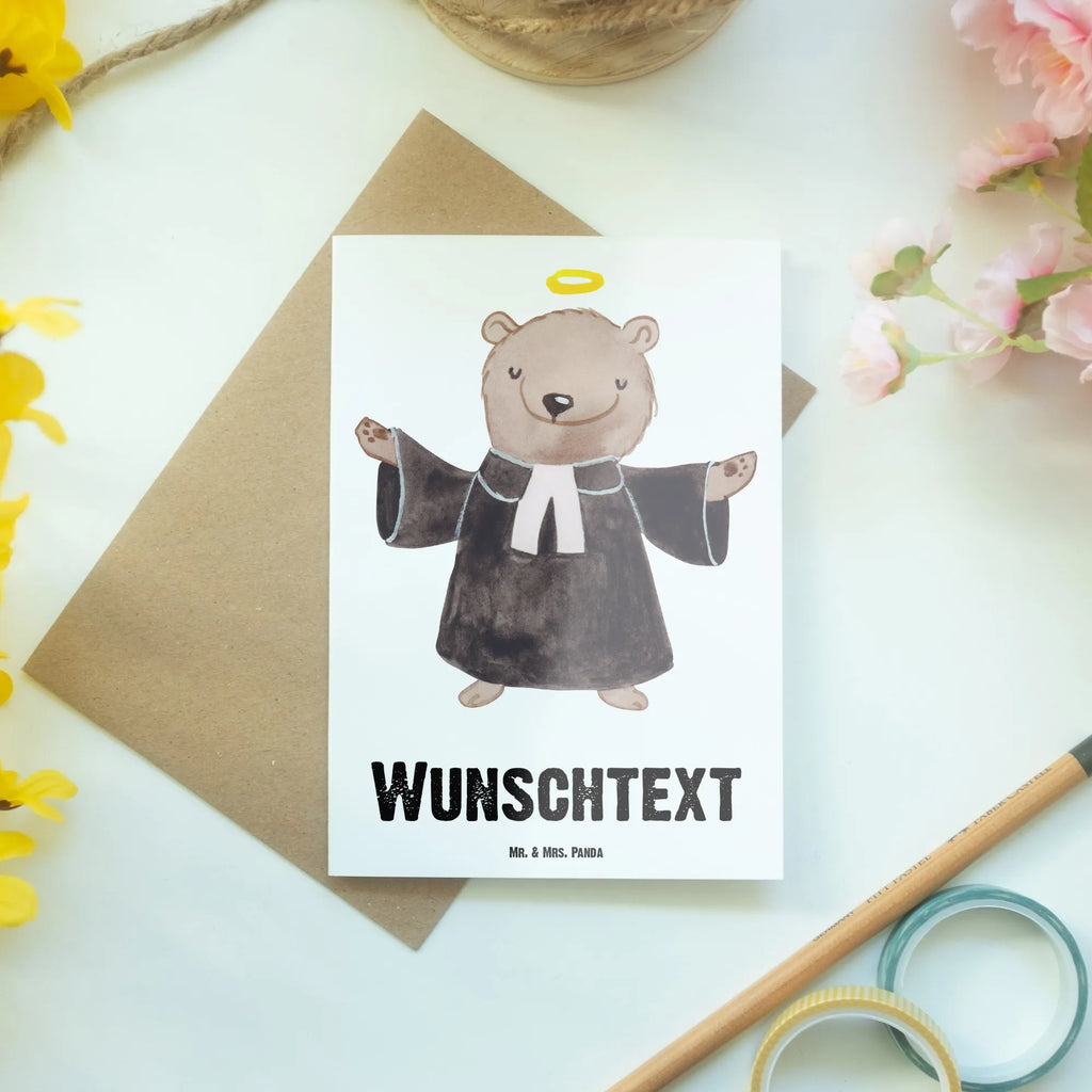 Personalised greetings card Pastor heart gift, gift idea, best, farewell gift, passing exam, anniversary, retirement, promotion, job start, sayings, funny, profession