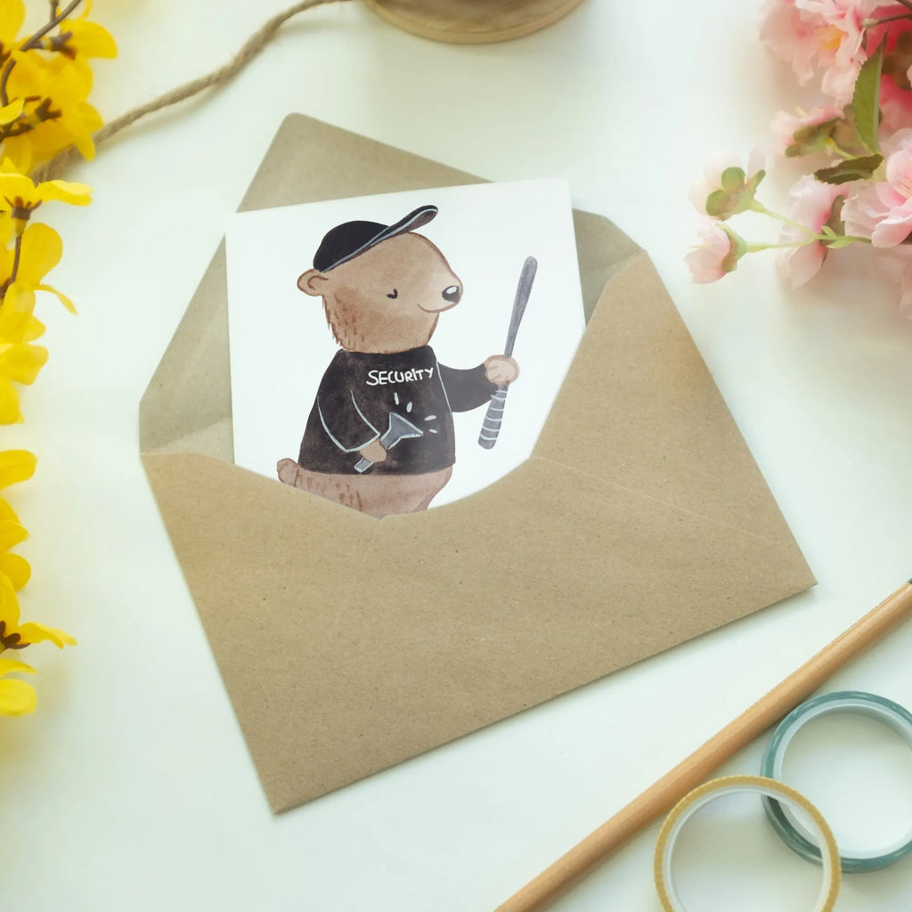 Personalised greetings card Security Guard Heart gift, gift idea, best, farewell gift, passing exam, anniversary, retirement, promotion, job start, sayings, funny, profession