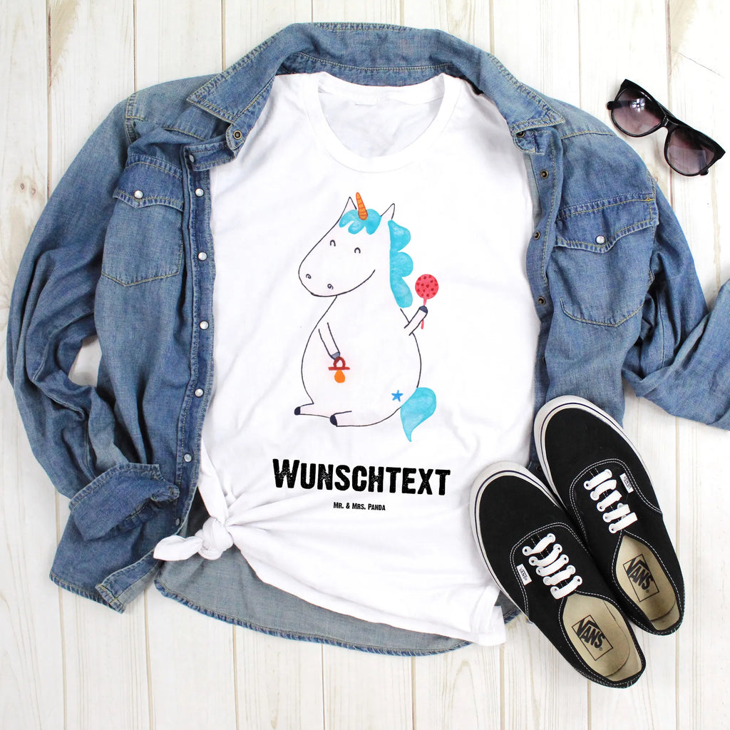 Personalised T-Shirt unicorn infant T-Shirt mit Namen, Bedrucken, Wunschtext, T-Shirt mit Aufruck, T-Shirt Personalisiert, Einhorn Deko, Unicorn, Einhorn, Einhörner, Babyglück, Schnuller, Party, Eltern, Mutter, Geburtstag, Nachwuchs, Erstes Kind, Kind, Baby, Geburt