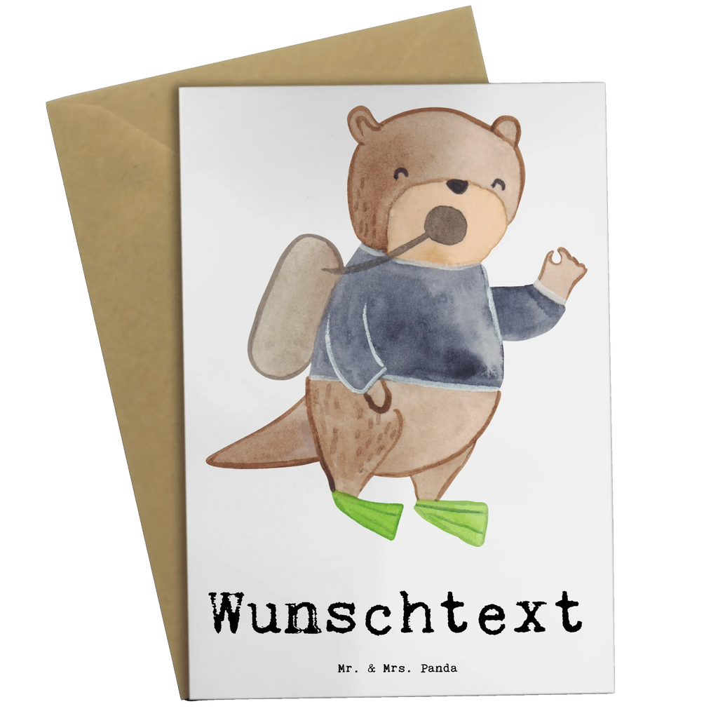 Personalised greetings card Diver Heart gift, gift idea, best, farewell gift, passing exam, anniversary, retirement, promotion, job start, sayings, funny, profession