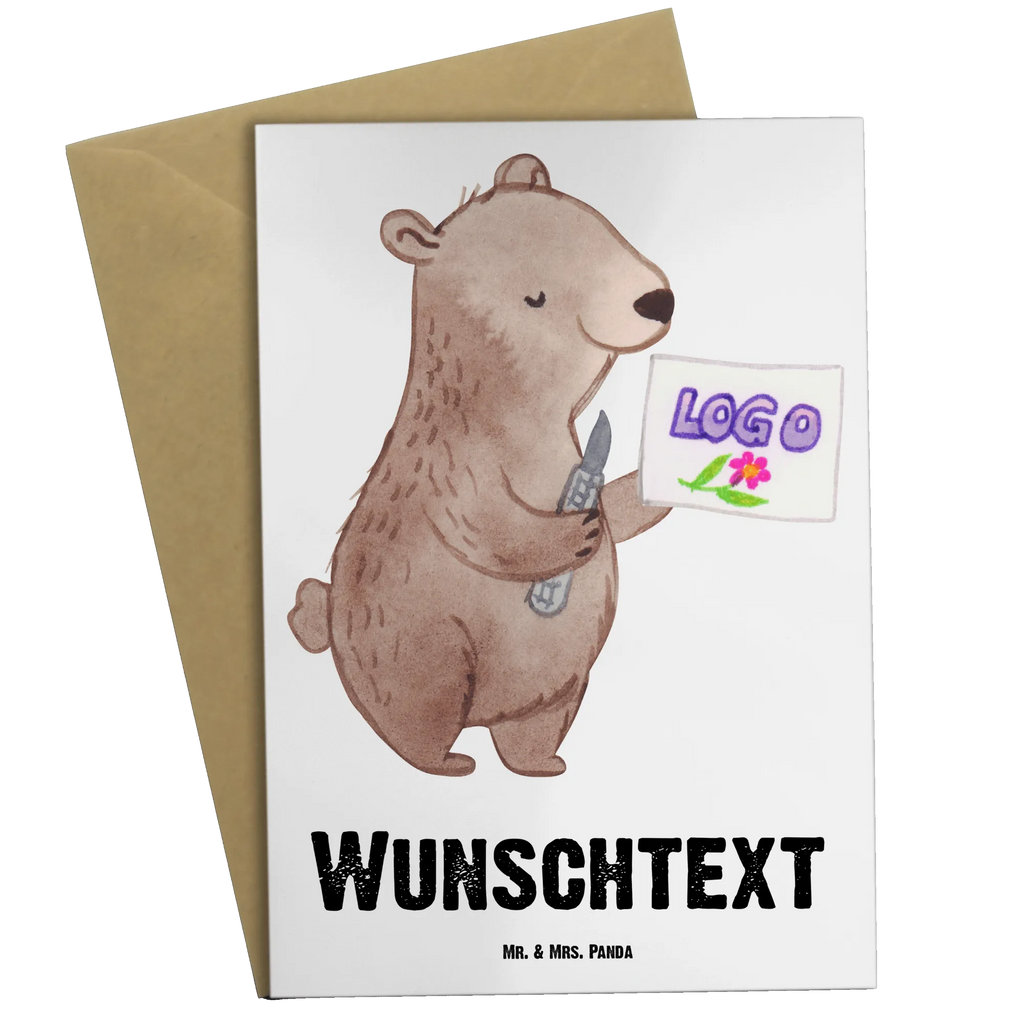 Personalised greetings card Advertising Technician Heart gift, gift idea, best, farewell gift, passing exam, anniversary, retirement, promotion, job start, sayings, funny, profession