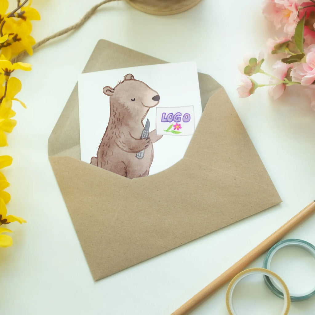 Personalised greetings card Advertising Technician Heart gift, gift idea, best, farewell gift, passing exam, anniversary, retirement, promotion, job start, sayings, funny, profession