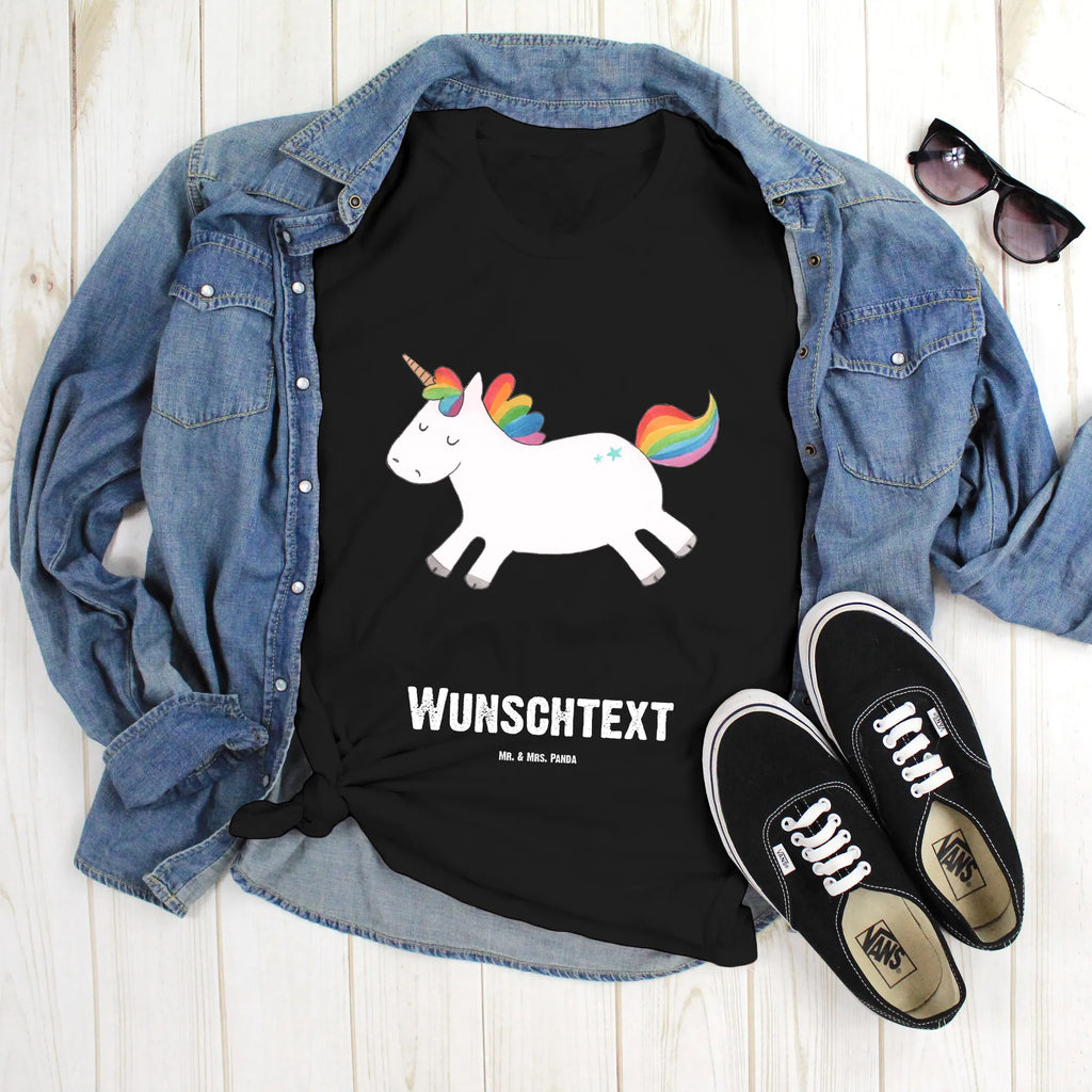 Rozmiar L Personalizowana koszulka Jednorożec Szczęśliwy T-Shirt mit Namen, Bedrucken, T-Shirt mit Aufruck, T-Shirt Personalisiert, Wunschtext, Einhorn Deko, Unicorn, Einhorn, Einhörner, Spannend, glücklich, Lebensfreude, Witzig, Fröhlich, Freude, Lächeln, Lachen, Spaß