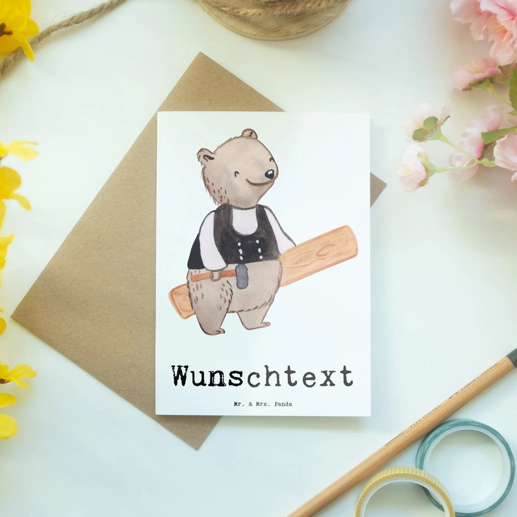 Personalised greetings card Carpenter Heart gift, gift idea, best, farewell gift, passing exam, anniversary, retirement, promotion, job start, sayings, funny, profession