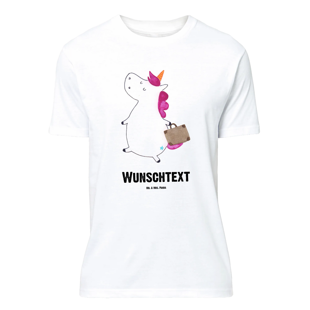 Rozmiar L Personalizowana koszulka Jednorożec walizka Bedrucken, T-Shirt mit Namen, T-Shirt Personalisiert, Wunschtext, T-Shirt mit Aufruck, Einhorn Deko, Unicorn, Einhorn, Einhörner, Erwachsen, Verreisen, Lustig, Kind, Abenteuer, Koffer, Witzig, Reise, Gepäck, Albern, Spaß