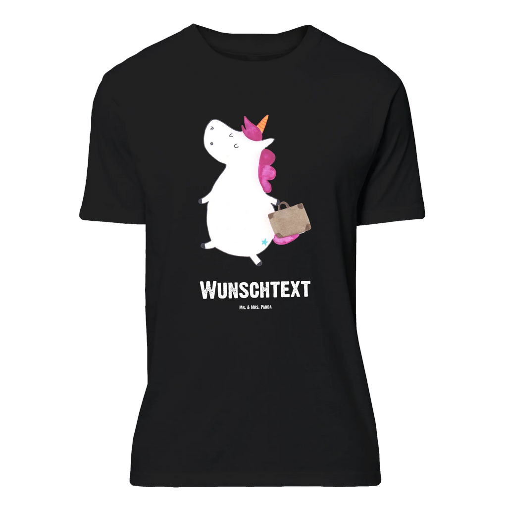 Rozmiar L Personalizowana koszulka Jednorożec walizka Bedrucken, T-Shirt mit Namen, T-Shirt Personalisiert, Wunschtext, T-Shirt mit Aufruck, Einhorn Deko, Unicorn, Einhorn, Einhörner, Erwachsen, Verreisen, Lustig, Kind, Abenteuer, Koffer, Witzig, Reise, Gepäck, Albern, Spaß