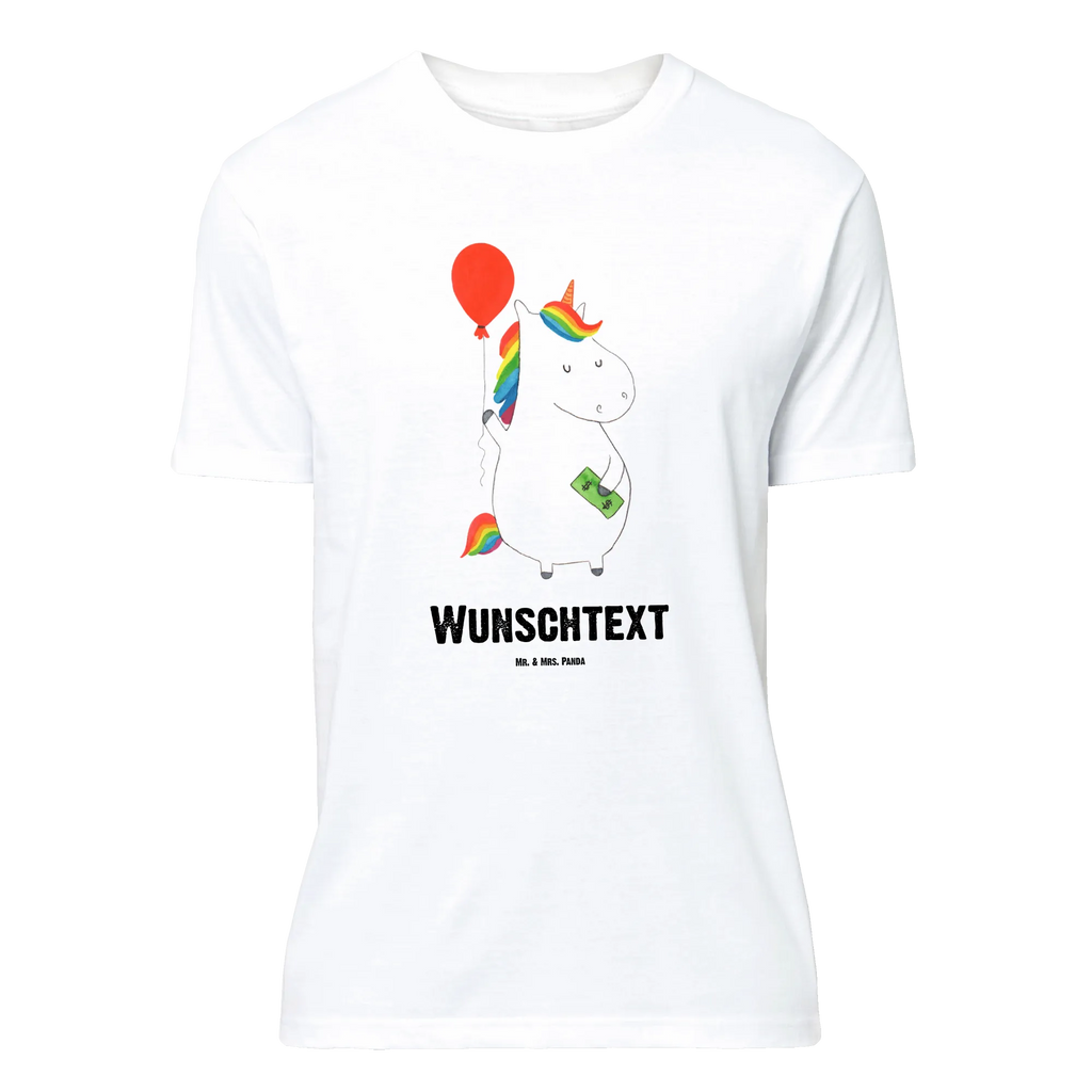 Personalisiertes T-Shirt Einhorn Luftballon T-Shirt mit Aufruck, Bedrucken, Wunschtext, T-Shirt Personalisiert, T-Shirt mit Namen, Einhorn Deko, Unicorn, Einhorn, Einhörner, Geld, Lebenslust, Freude, Luftballon, Freundin, Geschenk
