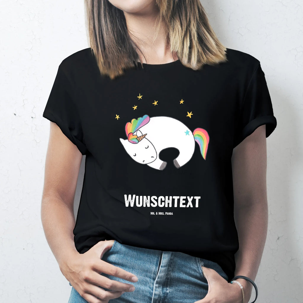 Personalisiertes T-Shirt Einhorn Nacht T-Shirt mit Aufruck, Wunschtext, T-Shirt mit Namen, T-Shirt Personalisiert, Bedrucken, Einhorn Deko, Unicorn, Einhorn, Einhörner, Träume, Realität, Traum, Geschenk, Freundin, Menschen, Ruhe