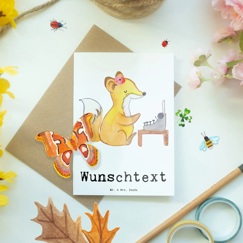 Personalised greetings card Author Heart gift, gift idea, best, farewell gift, passing exam, anniversary, retirement, promotion, job start, sayings, funny, profession