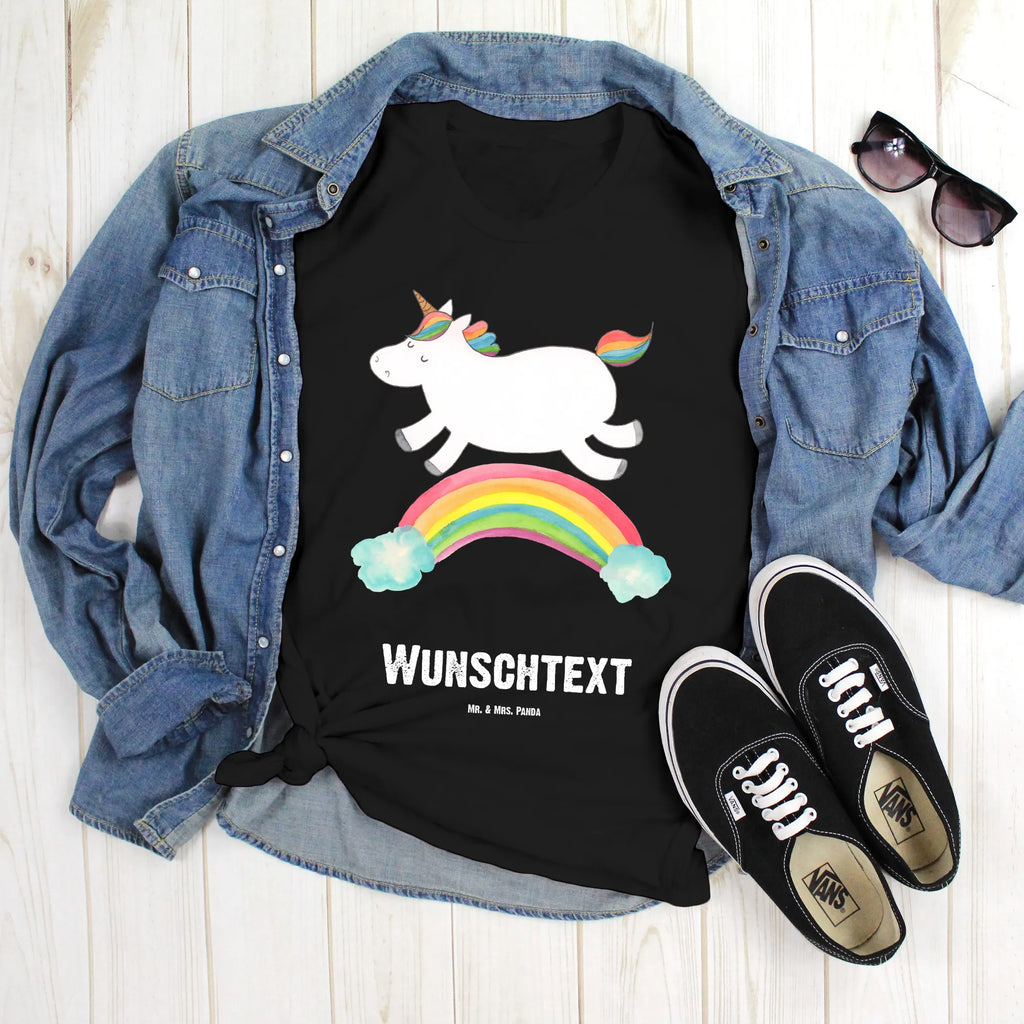 Personalisiertes T-Shirt Einhorn Regenbogen T-Shirt mit Aufruck, T-Shirt Personalisiert, T-Shirt mit Namen, Bedrucken, Wunschtext, Einhorn Deko, Unicorn, Einhorn, Einhörner, Glitzer, Regenbogen, Einhornpower, Einhornautobahn, Erwachsenwerden
