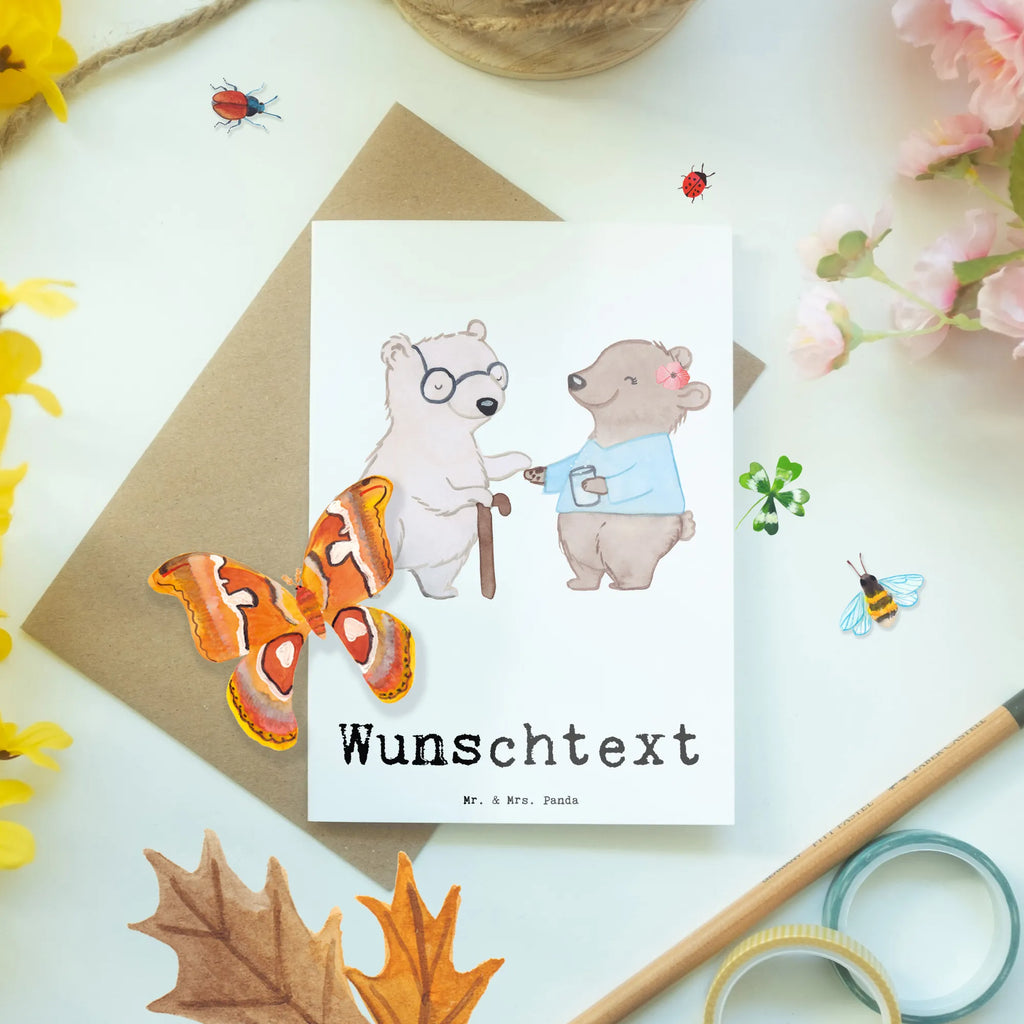 Personalised greetings card Geriatric nurse Heart gift, gift idea, best, farewell gift, passing exam, anniversary, retirement, promotion, job start, sayings, funny, profession