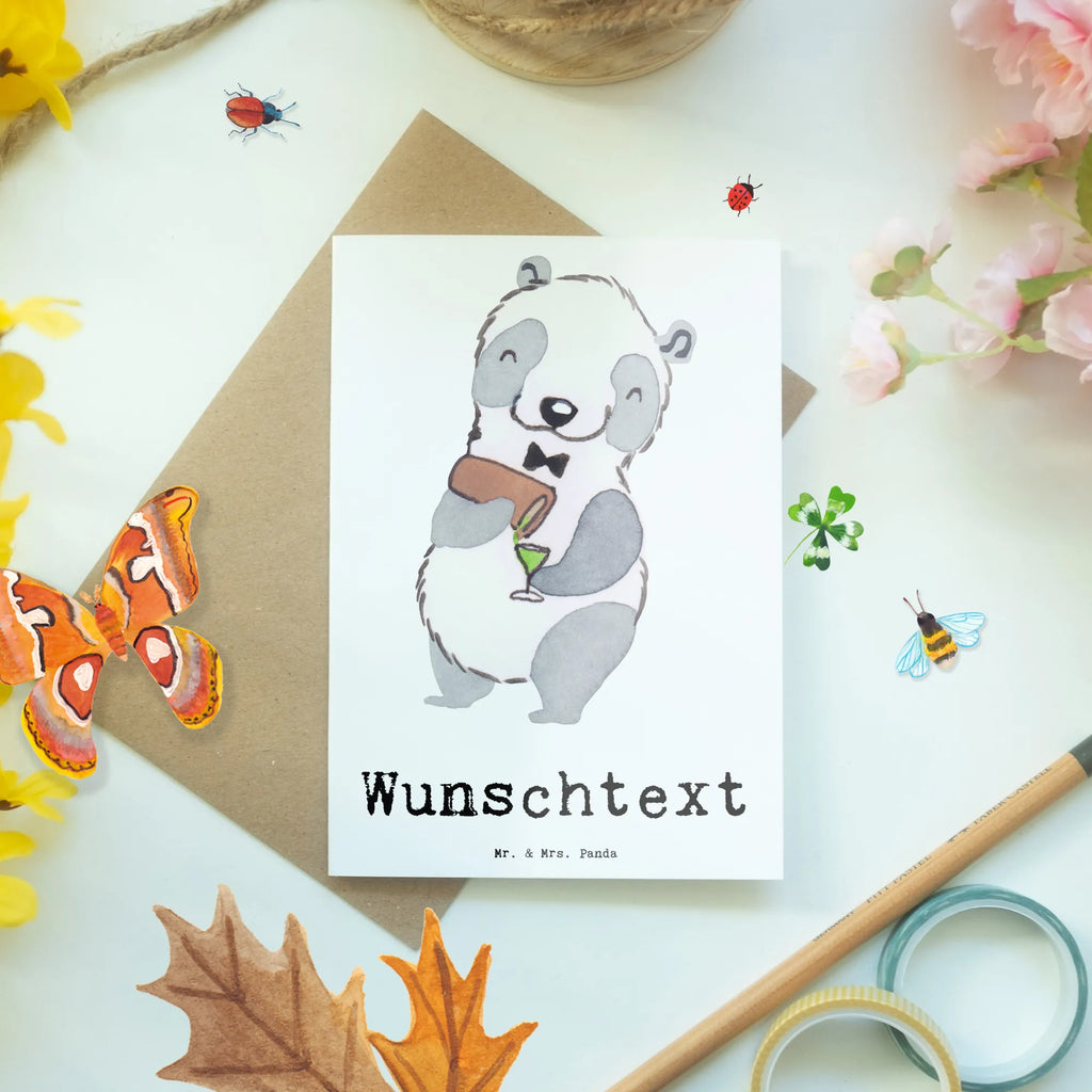 Personalised greetings card bartender heart gift, gift idea, best, farewell gift, passing exam, anniversary, retirement, promotion, job start, sayings, funny, profession