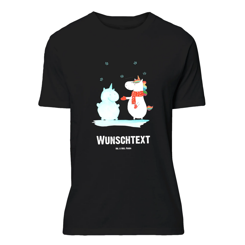 Rozmiar L Personalizowana koszulka jednorożec Bałwan T-Shirt mit Namen, Wunschtext, Bedrucken, T-Shirt mit Aufruck, T-Shirt Personalisiert, Einhorn Deko, Unicorn, Einhorn, Einhörner, Winter, Schneemann, X-Mas, Schnee, kalt, Handschuhe, Weihnachten, Mütze, Kuchen