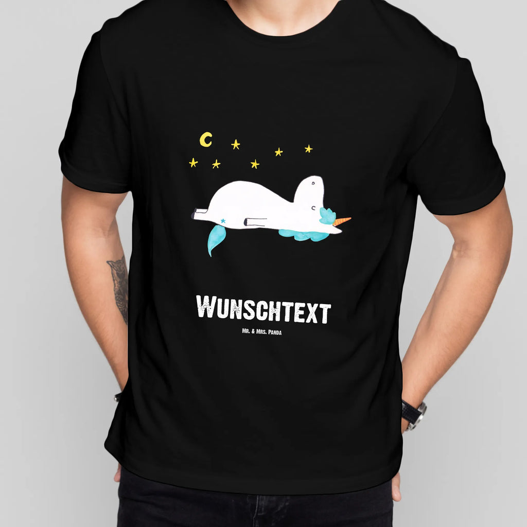 Rozmiar L Personalizowana koszulka Jednorożec gwiaździste niebo Bedrucken, Wunschtext, T-Shirt mit Aufruck, T-Shirt mit Namen, T-Shirt Personalisiert, Einhorn Deko, Unicorn, Einhorn, Einhörner, Verrückt, Sterne, Sternenhimmel, Dachschaden