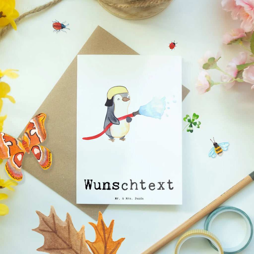 Spersonalizowana kartka z życzeniami strażak Serce Zawód, Wykształcenie, Jubileusz, Pożegnanie, Emerytura, Kolega, Koleżanka, Prezent, Dawać, Pracownik, Współpracownik, Firma, Dziękuję, Dziękuję bardzo