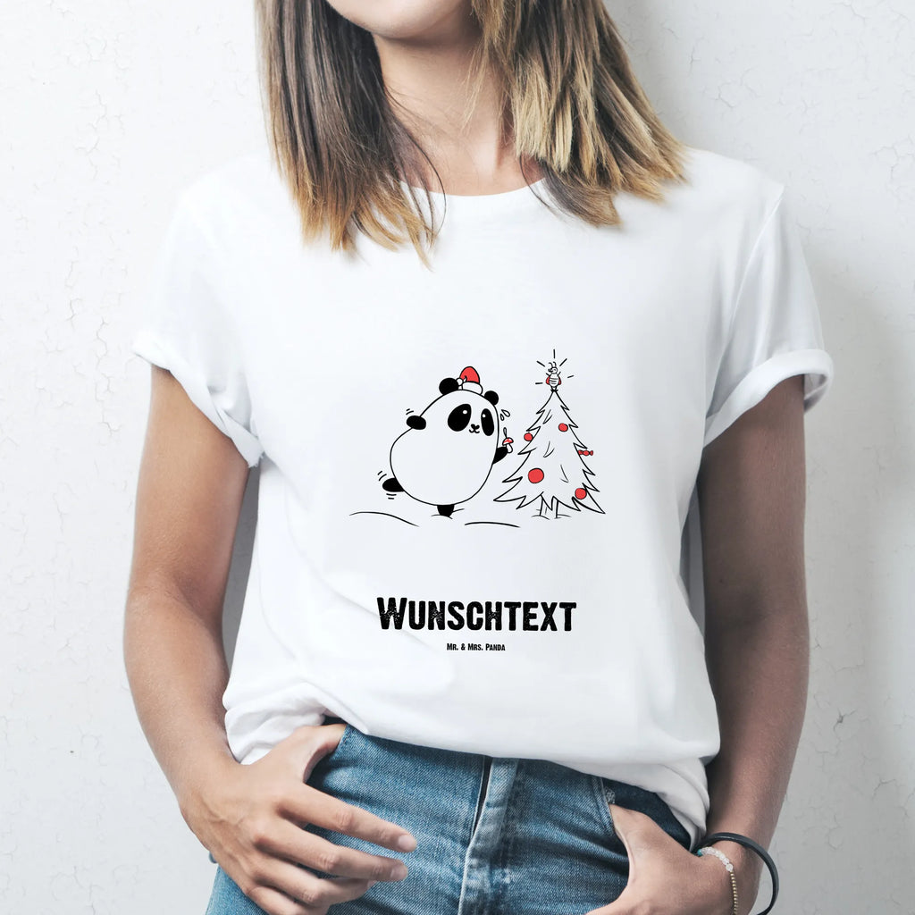 Rozmiar L Personalizowana koszulka Panda Okres świąteczny Frauen, Männer, T-Shirt mit Aufruck, T-Shirt Personalisiert, T-Shirt mit Namen