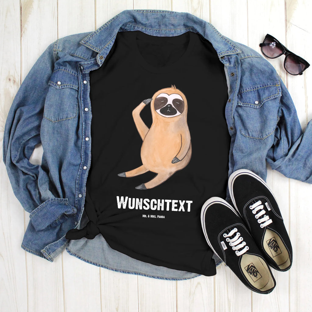 Personalisiertes T-Shirt Faultier Vogel zeigen T-Shirt mit Namen, Bedrucken, T-Shirt Personalisiert, Wunschtext, T-Shirt mit Aufruck, Faultier, Faultier Geschenk, Faultier Deko, Vogel, Der Frühe Vogel, Früher Vogel, Faultierwelt, Spinner, Frühaufsteher, Faultiere, faul, Lieblingstier, Morgenmuffel