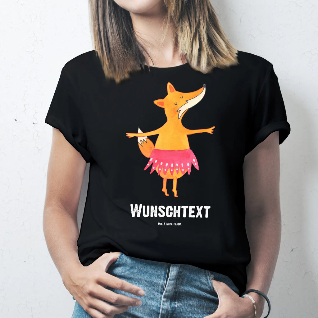 Personalisiertes T-Shirt Fuchs Ballerina T-Shirt mit Namen, Bedrucken, T-Shirt mit Aufruck, T-Shirt Personalisiert, Wunschtext, Fuchs, Ballett, Geburtstag, Tanzen, Party, Tänzerin, Einladung, Füchse, Ballerina, Füchsin, Fuchs Spruch