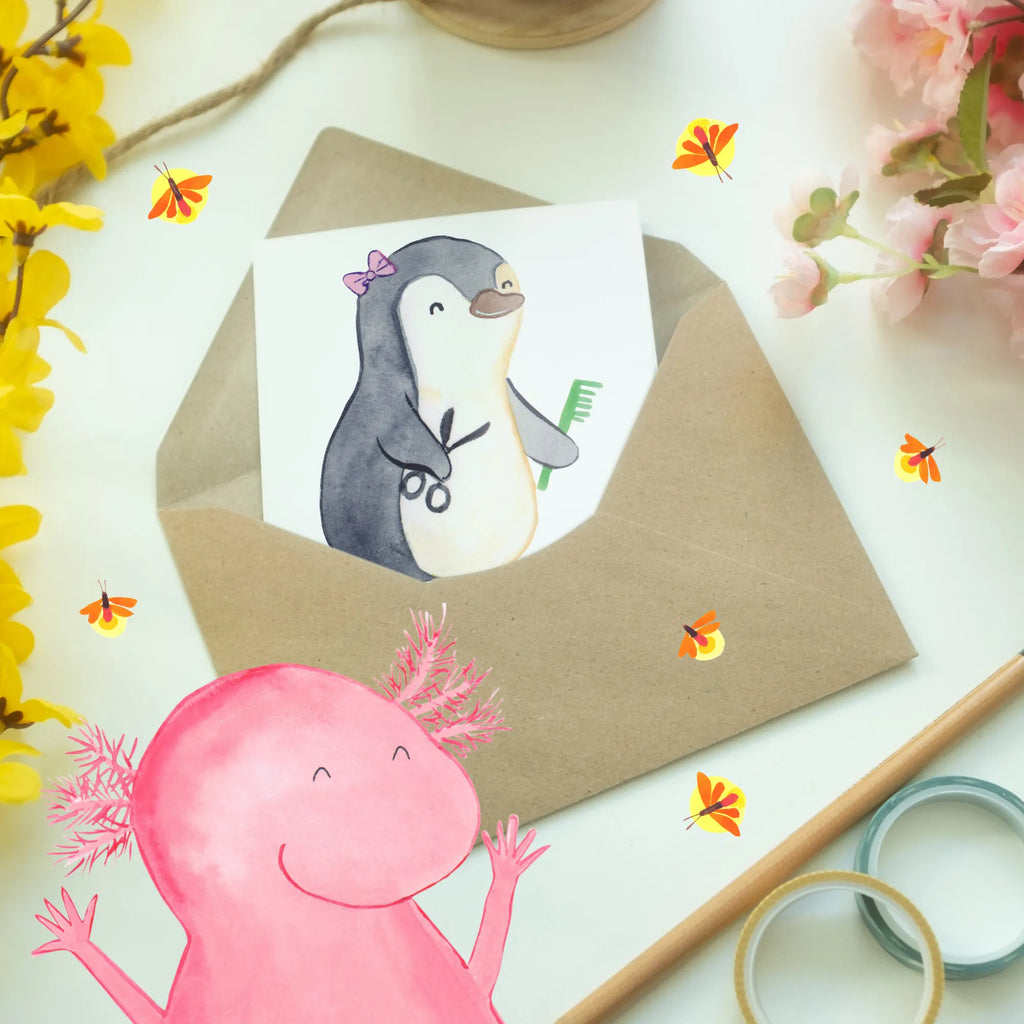 Spersonalizowana kartka z życzeniami fryzjerka serce Zawód, Wykształcenie, Jubileusz, Pożegnanie, Emerytura, Kolega, Koleżanka, Prezent, Dawać, Pracownik, Współpracownik, Firma, Dziękuję, Dziękuję bardzo