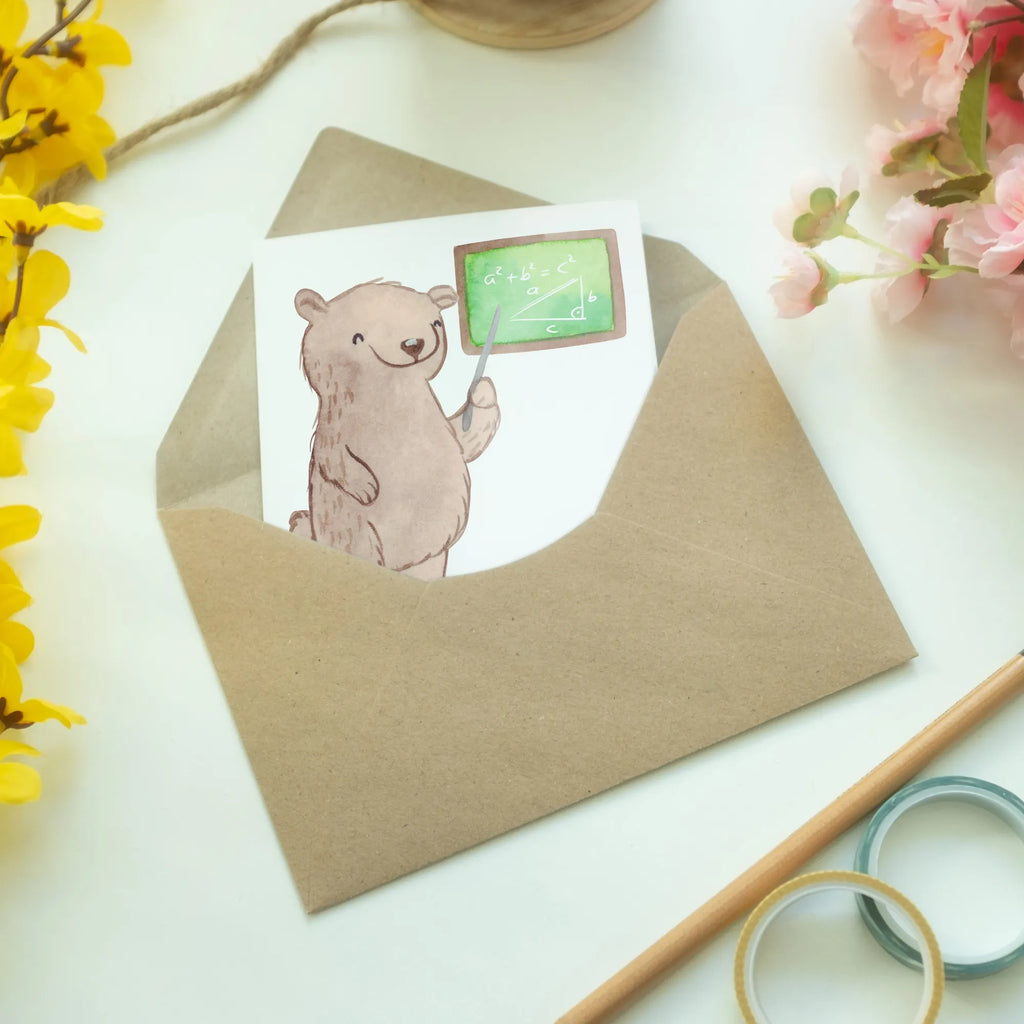 Personalised greetings card math teacher heart gift, gift idea, best, farewell gift, passing exam, anniversary, retirement, promotion, job start, sayings, funny, profession