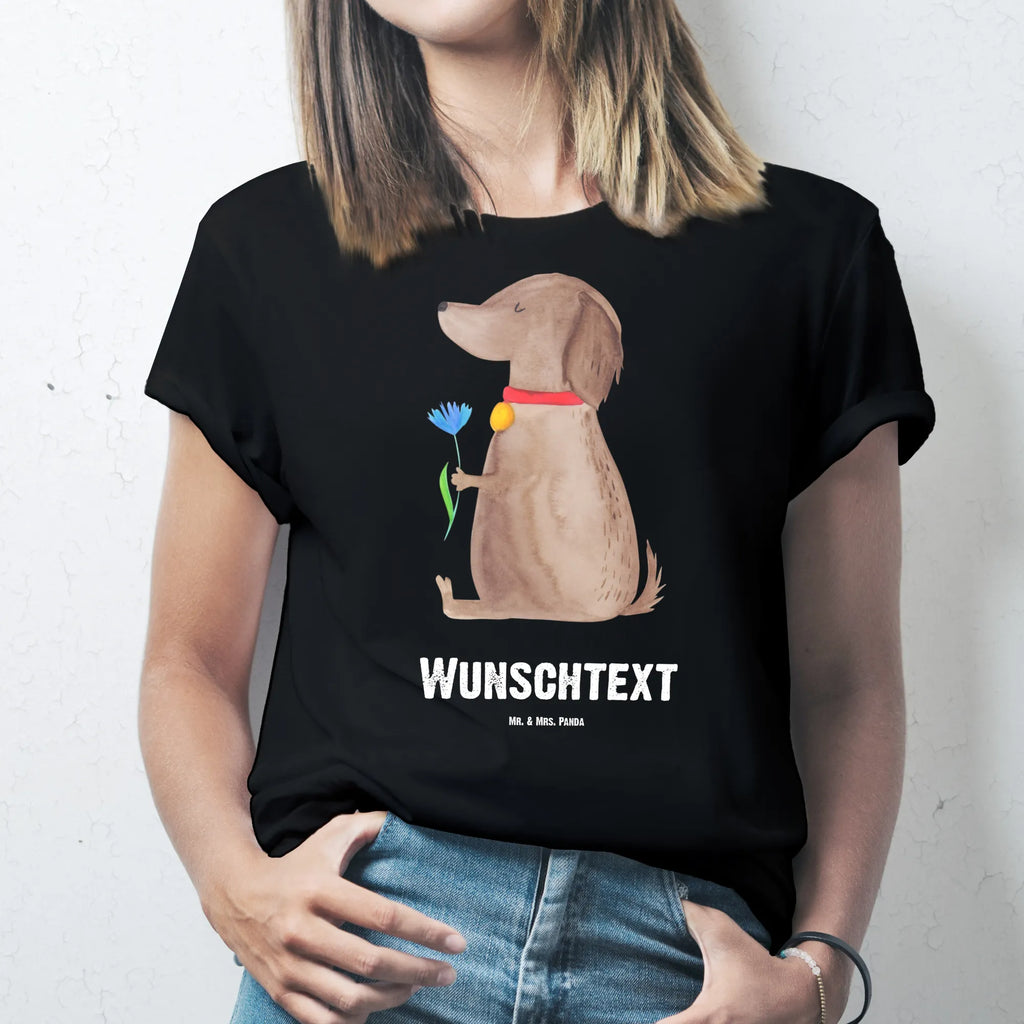 Personalised T-Shirt Dog flower Bedrucken, T-Shirt mit Aufruck, T-Shirt Personalisiert, T-Shirt mit Namen, Wunschtext, Hundemotiv, Hund, Haustier, Tierliebhaber, Sprüche, Hunderasse, Hundebesitzer, Hundeliebe, Frauchen, Hunde