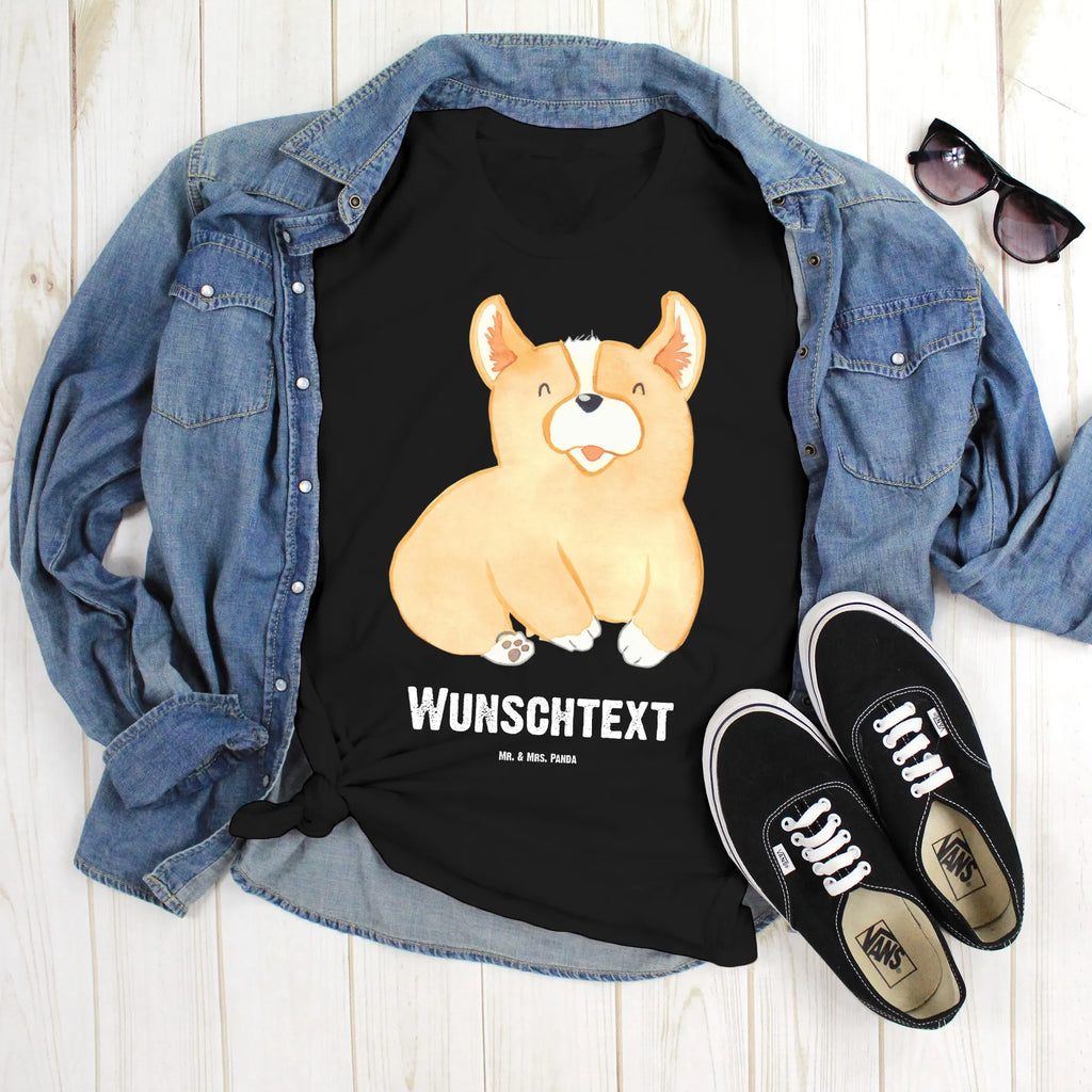 Personalisiertes T-Shirt Corgie T-Shirt mit Namen, Bedrucken, T-Shirt Personalisiert, T-Shirt mit Aufruck, Männer, Frauen, Wunschtext, Hundemotiv, Hund, Haustier, Tierliebhaber, Sprüche, Hunderasse, Hundebesitzer, Motivation, britisch, Spruch, Hundespruch, Lebensfreude, Corgie, Welsh Corgie Pembroke