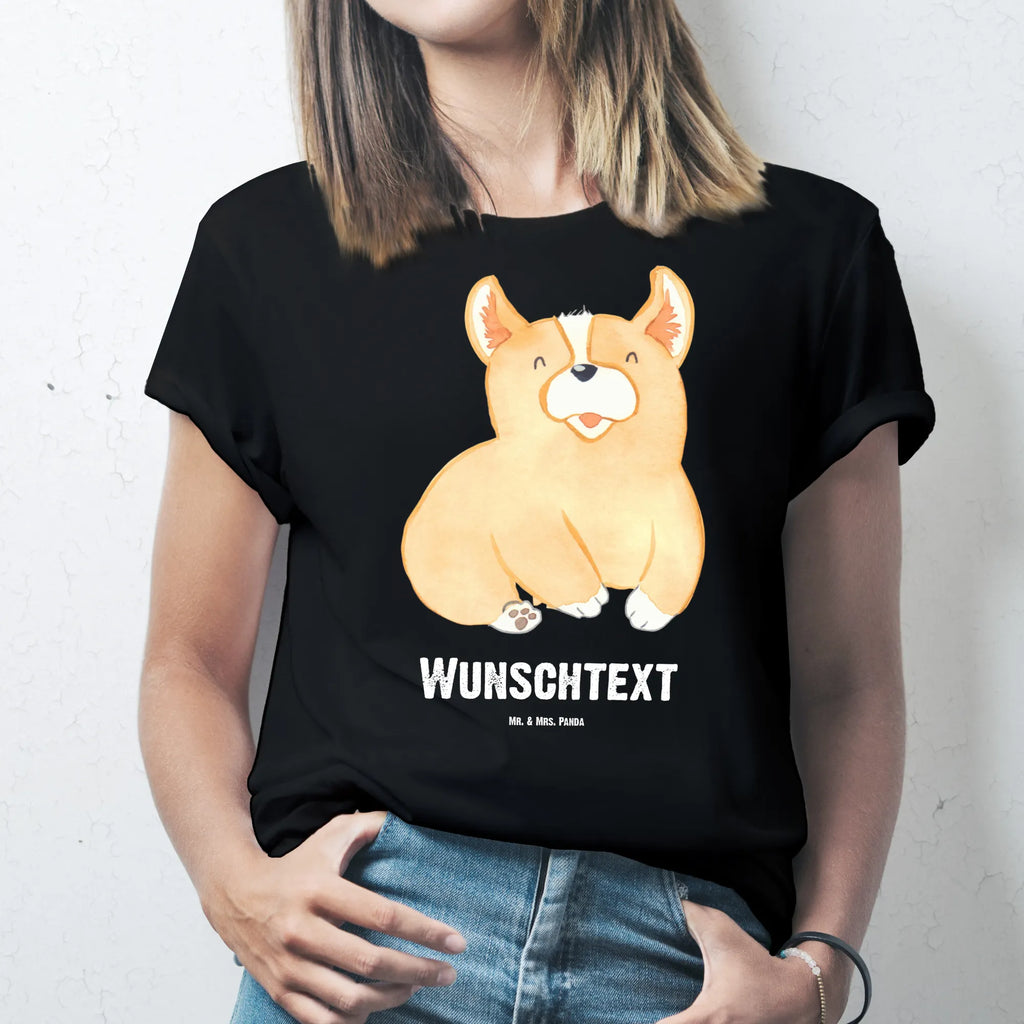 Personalisiertes T-Shirt Corgie T-Shirt mit Namen, Bedrucken, T-Shirt Personalisiert, T-Shirt mit Aufruck, Männer, Frauen, Wunschtext, Hundemotiv, Hund, Haustier, Tierliebhaber, Sprüche, Hunderasse, Hundebesitzer, Motivation, britisch, Spruch, Hundespruch, Lebensfreude, Corgie, Welsh Corgie Pembroke