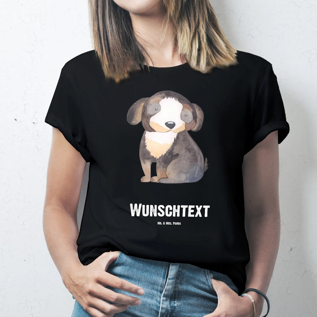 Rozmiar L Personalizowana koszulka pies relaks T-Shirt mit Aufruck, Bedrucken, T-Shirt mit Namen, Wunschtext, T-Shirt Personalisiert, Hundemotiv, Hund, Haustier, Tierliebhaber, Sprüche, Hunderasse, Hundebesitzer, Liebe, Hundeliebe, Schwarzer Hund, Hundeglück