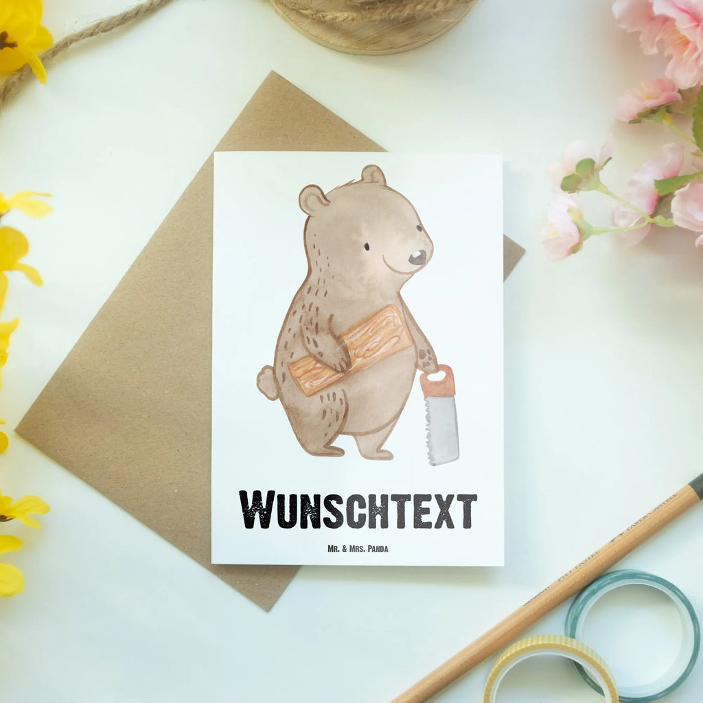 Personalised greetings card Carpenter Heart gift, gift idea, best, farewell gift, passing exam, anniversary, retirement, promotion, job start, sayings, funny, profession