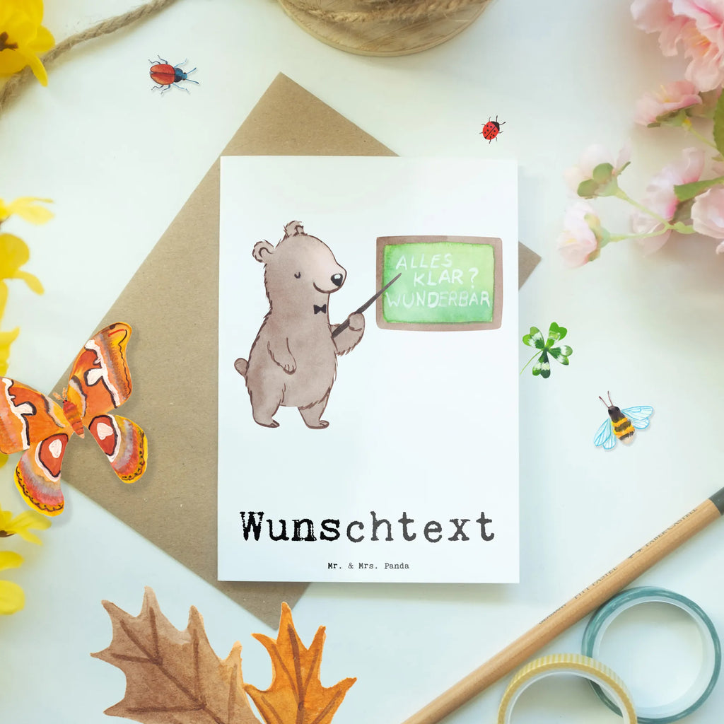 Personalised greetings card Lecturer Heart gift, gift idea, best, farewell gift, passing exam, anniversary, retirement, promotion, job start, sayings, funny, profession