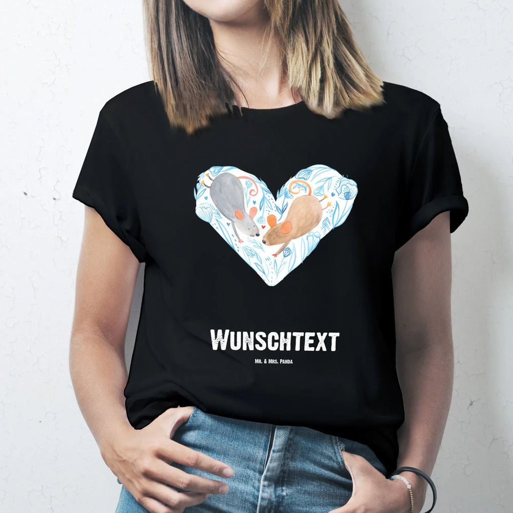 Personalisiertes T-Shirt Mäuse Herz Bedrucken, T-Shirt mit Namen, Wunschtext, T-Shirt mit Aufruck, T-Shirt Personalisiert, Liebe, Freund, Ehefrau, Liebesgeschenk, Heiraten, Hocheitstag, Jahrestag, Verlobung, Heiratsantrag, Partner, Ehemann, Freundin, Geschenk für Zwei, Lieblingsmensch, Gemeinsamkeit, Mäuse, Liebesbotschaft, Love, Liebesbeweis, Maus, Hochzeit