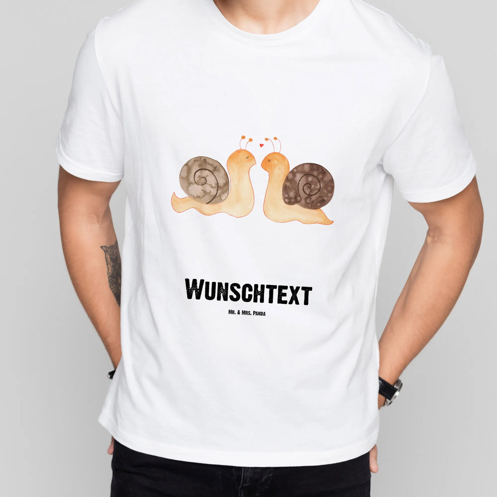 Personalised T-Shirt Snails in love T-Shirt mit Namen, T-Shirt Personalisiert, Wunschtext, Bedrucken, Frauen, T-Shirt mit Aufruck, Männer, Liebe, Partner, Freund, Freundin, Ehemann, Ehefrau, Heiraten, Verlobung, Heiratsantrag, Liebesgeschenk, Jahrestag, Hocheitstag