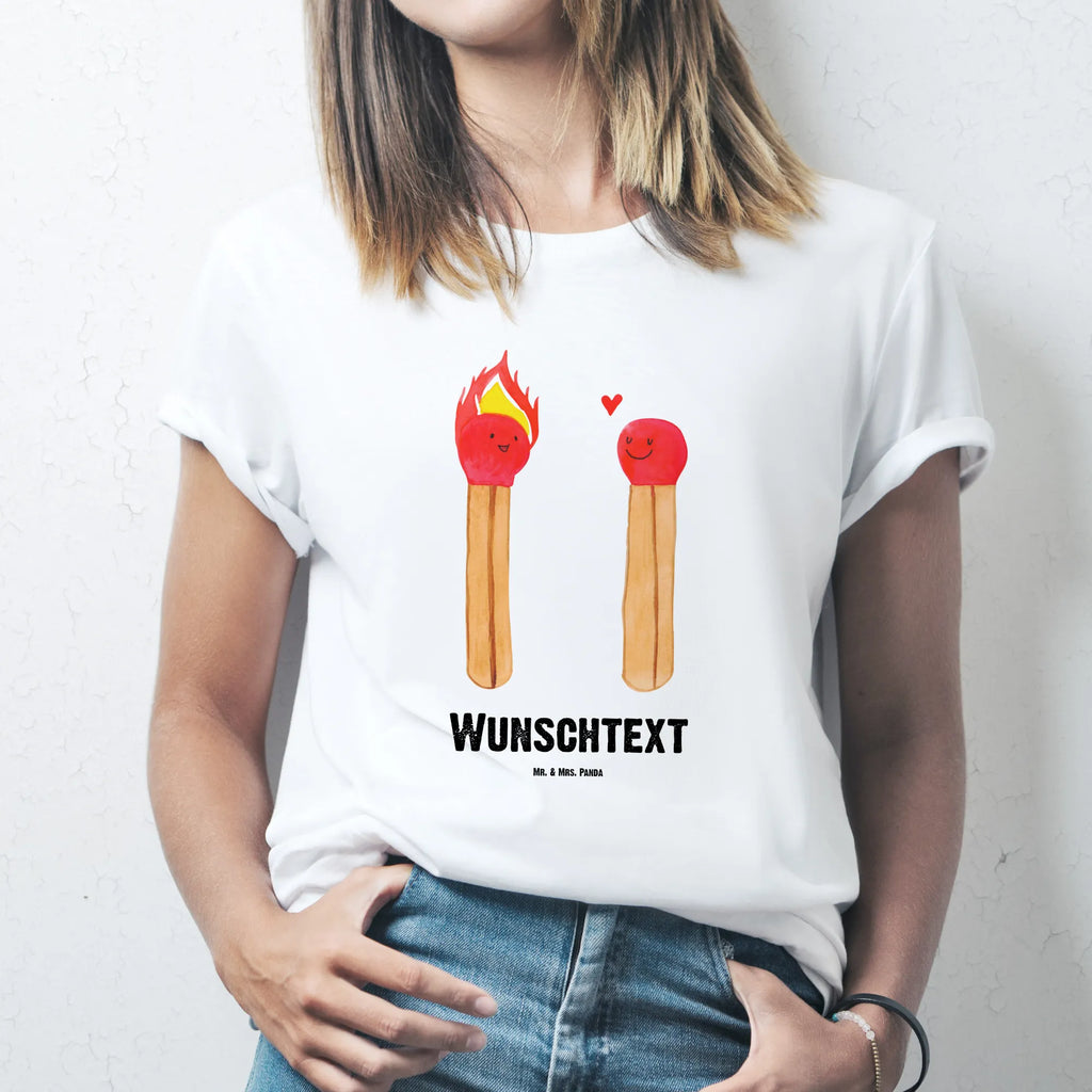 Personalised T-Shirt Matches T-Shirt mit Aufruck, T-Shirt Personalisiert, T-Shirt mit Namen, Bedrucken, Wunschtext, Freund, Jahrestag, Verlobung, Partner, Ehemann, Ehefrau, Freundin, Liebesgeschenk, Liebe, Heiraten, Heiratsantrag, Hocheitstag, Streichhölzer