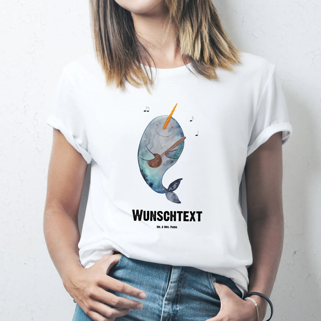 Rozmiar L Personalizowana koszulka narwal Gitara Wunschtext, T-Shirt mit Aufruck, T-Shirt mit Namen, T-Shirt Personalisiert, Bedrucken, Meer, Urlaub, Meerestiere, Narwal, Gespräche, Probleme, Frust, Problemlösung, Tanzen, Wal, Gitarre