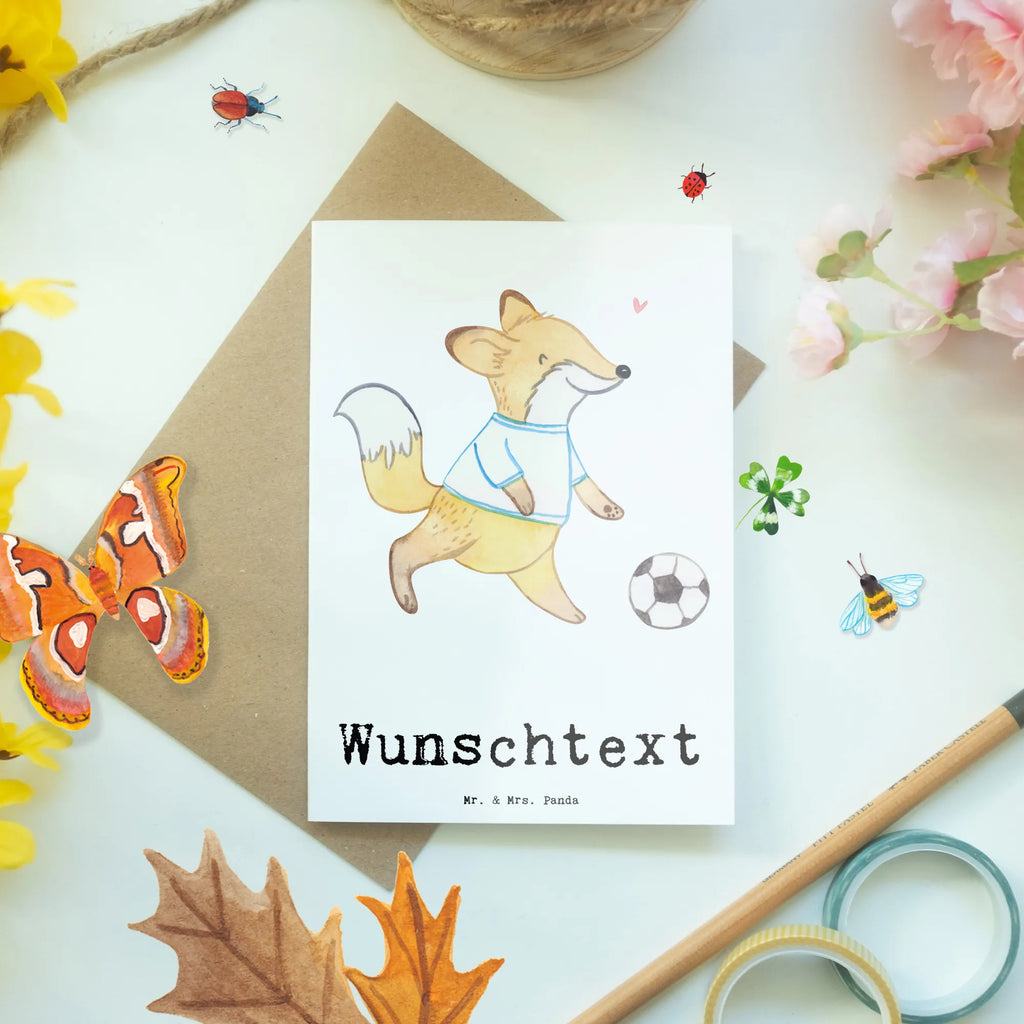 Personalisierte Grußkarte Fuchs Fußball spielen Grußkarten personalisiert, Personalisierte Geburtstagskarte, Grußkarte selber drucken, Grußkarte selbst gestalten, Personalisierte Hochzeitskarte, Grußkarte als Geldgeschenk, Personalisiertere Klappkarte, Grußkarte mit Namen, Grußkarte mit persönlichen Nachrichten, Personalisierte Glückwunschkarte, Personalisierte Einladungskarte, Personalisierte Karte, Personalisierte Grußkarte, Geschenk, Sport, Sportart, Hobby, Schenken, Danke, Dankeschön, Auszeichnung, Gewinn, Sportler, Punktspiele, Fußballverein, Fußballmannschaft, Fußball Turnier, Fußballtraining, Fußball, Fußball spielen