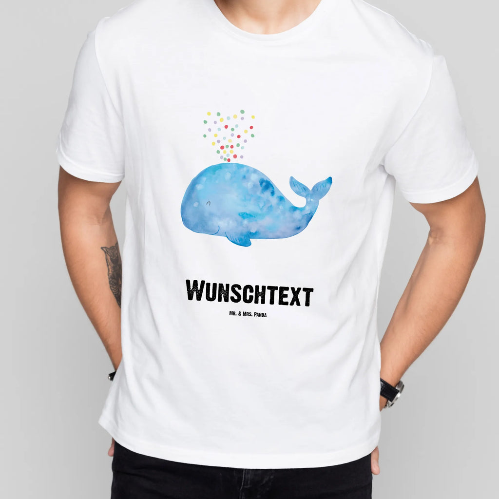 Personalised T-Shirt whale confetti T-Shirt mit Namen, Bedrucken, T-Shirt mit Aufruck, Wunschtext, T-Shirt Personalisiert, Meer, Urlaub, Meerestiere, Geburtstag, Trennung, Wale, Motivation, Diät, Abnehmen, Wal, Neustart, Neuanfang, Konfetti, Lebensabschnitt