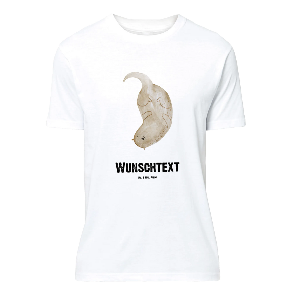 Rozmiar L Personalizowana koszulka wydra Do góry nogami T-Shirt mit Namen, Wunschtext, Bedrucken, T-Shirt mit Aufruck, T-Shirt Personalisiert, Fischotter, Seeotter, Otter, Otter Seeotter See Otter