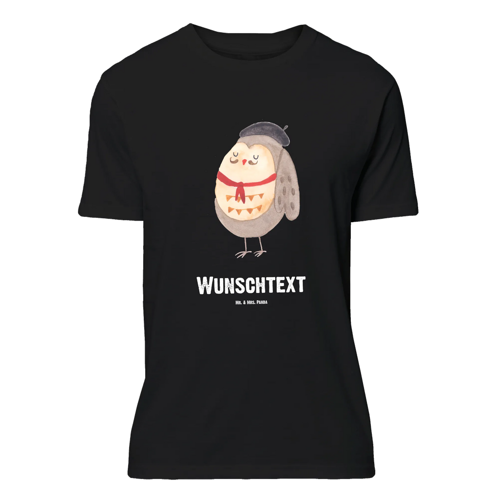 Personalised T-Shirt Owl France Wunschtext, Bedrucken, T-Shirt mit Namen, T-Shirt Personalisiert, T-Shirt mit Aufruck, Eule, Owl, Frankreich, Eule Deko, Spruch Französisch, La Vie Est Belle, Eulen, Spruch schön, Hibou, Das Leben Ist schön