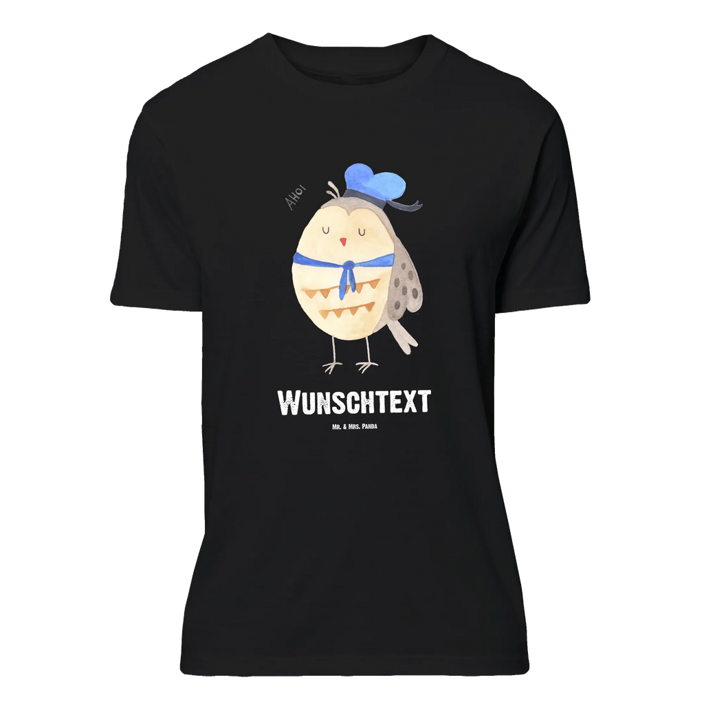 Personalised T-Shirt Owl sailor Wunschtext, T-Shirt mit Namen, Bedrucken, T-Shirt mit Aufruck, T-Shirt Personalisiert, Eule, Heimathafen, Owl, Eule Deko, Seefahrer, Hochzeitstag Geschenk, Eule Spruch, Ehe, Matrose, Freundin, Wortspiel Lustig