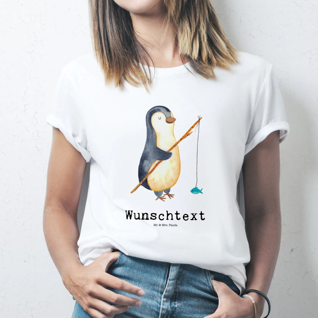 Rozmiar L Personalizowana koszulka Pingwin Wędkarz T-Shirt mit Aufruck, T-Shirt Personalisiert, Bedrucken, Wunschtext, T-Shirt mit Namen, Pinguin, Hobby, Planer, Tagträume, Tagesplan, Plan, Freundinnen, Pinguine, Angeln, Wochenende, Geschenk, Angler, Urlaub, Neustart, Motivation, Geschenkidee