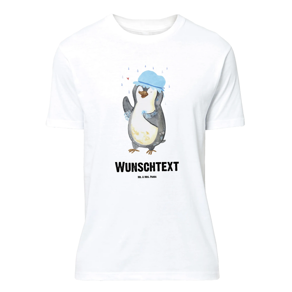 Personalisiertes T-Shirt Pinguin duscht T-Shirt Personalisiert, T-Shirt mit Namen, Bedrucken, Wunschtext, T-Shirt mit Aufruck, Pinguin, Duschen, Pinguine, Neustart, glücklich sein, Motivation, Lebensmotto, Dusche, Neuanfang
