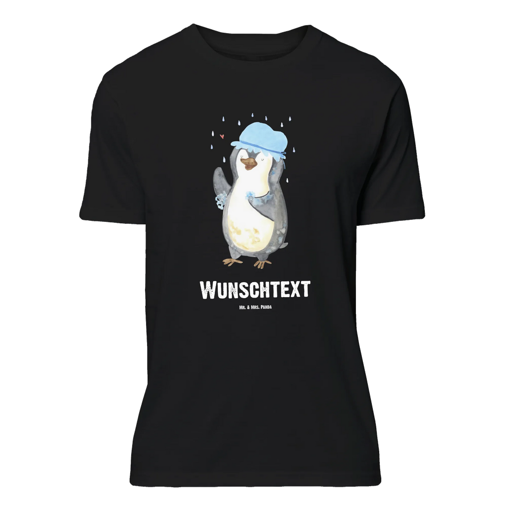 Personalisiertes T-Shirt Pinguin duscht T-Shirt Personalisiert, T-Shirt mit Namen, Bedrucken, Wunschtext, T-Shirt mit Aufruck, Pinguin, Duschen, Pinguine, Neustart, glücklich sein, Motivation, Lebensmotto, Dusche, Neuanfang