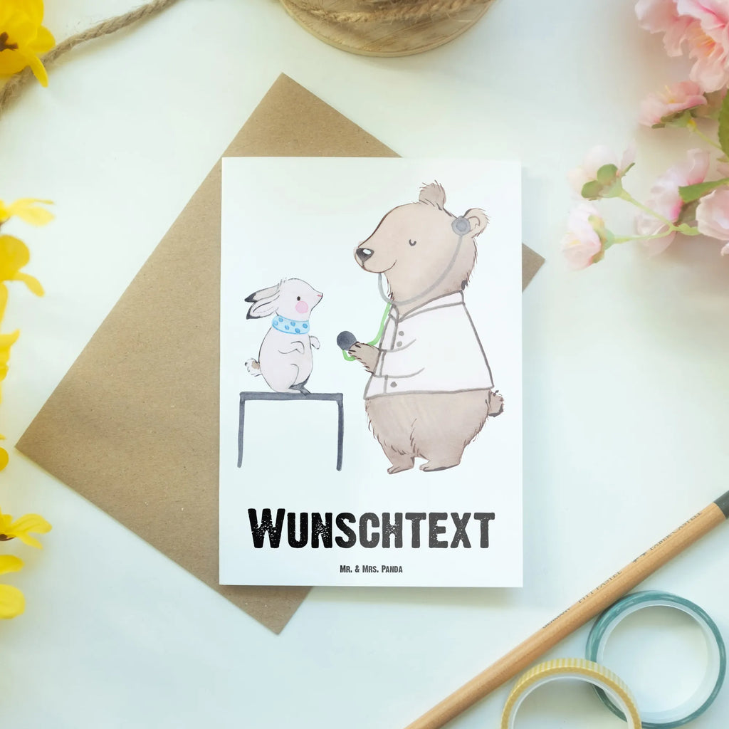 Personalised greetings card Animal Practitioner Heart gift, gift idea, best, farewell gift, passing exam, anniversary, retirement, promotion, job start, sayings, funny, profession